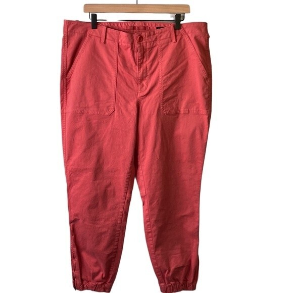 Banana Republic Slim Utility Jogger Pant Zip Cuff High-Rise Stretch Twill Cotton - Picture 2 of 16